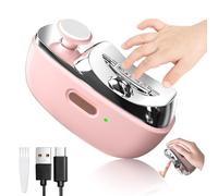 Electric Nail Clippers and Nail File 2-in-1 for Adults & Babies with LED Light, USB-C Rechargeable, Safe & Compact Design, Pink- Perfect for All Ages, Not for Toenails