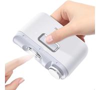 Electric Nail Clippers, Automatic Nails Blanking Sanding Polisher 2 in 1, Portable Nail File, Fingernail Cutter with LED Light, No Noise, One Key Operation, Safety Fingernail Trimmer for Baby