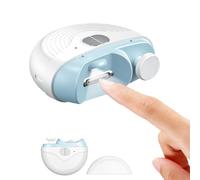 Electric Nail Clippers for Fingernails Toenails,3-Speed Automatic 2 in 1 Nail Trimmer with LED Light Cordless, Clip Storage, Rechargeable Nails Clippers for Babies, Kids, Adults, Elderly (White)
