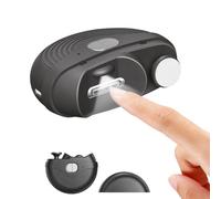 Electric Nail Clippers for Fingernails Toenails,3-Speed Automatic 2 in 1 Nail Trimmer with LED Light Cordless, Clip Storage, Rechargeable Nails Clippers for Babies, Kids, Adults, Elderly (Black)
