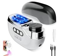 Electric Nail Clippers for Toenails,4-in-1 Automatic Nail Trimmer for Thick Nails with Trimming/Grinding/Polishing/UV Lamp,3 Speeds,USB Silent Toe Nail Grinder for Seniors Kids Babies,White