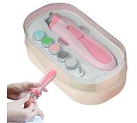 Electric Nail Clippers - Nail File Baby - Trim Buffer Kit with LED Light Battery Powered Anti-Pinch Children's Manicure Care Set for Trimming Home Boys Girls Babies