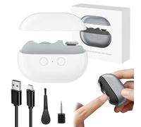 Electric Nail Clippers with Led Light & 2 Speeds, 3 in 1 Rechargeable Electric Nail Trimmer, Nail Grinder for Thick Toenails with Nail Clip Storage, Nail Trimmers for Kids, Adults, Seniors (White)