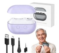 Electric Nail Clippers with Led Light & 2 Speeds, 3 In 1 Rechargeable Electric Nail Trimmer, Nail Grinder for Thick Toenails with Nail Clip Storage, Electric Nail Cutter for Kids, Seniors (Purple)
