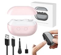 Electric Nail Clippers with Led Light & 2 Speeds, 3 in 1 Rechargeable Electric Nail Trimmer, Nail Grinder for Thick Toenails with Nail Clip Storage, Nail Trimmers for Kids, Adults, Seniors (Pink)