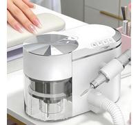 Electric Nail Cutter, Nail Dust Extraction, Extraction During Milling with 30,000 RPM, ≤60dB Ultra Quiet, with Adjustable Holder, Extension Hose and Nail Art Tools for Acrylic