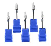 Electric Nail Drill Bits Ceramic Nail Drill Bits Set Cuticle Remover for Manicure 5PCS Blue..