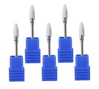 Electric Nail Drill Bits Ceramic Nail Drill Bits Set Cuticle Remover for Manicure 5PCS Blue..
