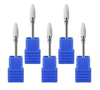 Electric Nail Drill Bits Ceramic Nail Drill Bits Set Cuticle Remover for Manicure 5PCS Blue electric nail drill kit