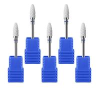 Electric Nail Drill Bits Ceramic Nail Drill Bits Set Cuticle Remover for Manicure 5PCS Blue electric nail file bits111