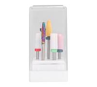 Electric Nail Drill Bits Kit, Manicure Pedicure Accessories, 7PCS Tungsten Steel Ceramic Bits for Nail Polishing Machine, Professional Nail Drill Bit Set with 2.35mm Shank for Vari