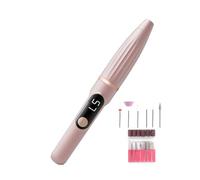 Electric Nail Drill, File Drill Set Machine, 0.83x6.02 inches Digital Display Manicure Pedicure Tools, Speed and Replaceable Heads, Portable Salon Kit for Home, Travel