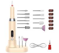 Electric Nail Drill Kit: Electric Nail Drill Kit for Acrylic and Natural Nails | Multi-Head Nail File Machine, Adjustable Speed and Cordless Nail Sander