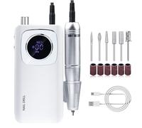 Electric Nail Drill Machine Set 45000RPM With Bits Low Noise Easy To Use Rechargeable File Machine