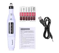 Electric Nail Drill - Professional Nail File Machine for Acrylic & Gel Nails - Electric Manicure & Pedicure Set - Cordless Nail File Drill Kit for Smooth Nails & Cuticle Care, Rechargeable