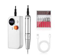 Electric Nail Drill Professional Portable 30000RPM Rechargeable Nail Drill Machine for Acrylic Nail, High Speed Electric Manicure Drill for Sculpting Nails for Acrylic, Gel Na,30000rpm-101white
