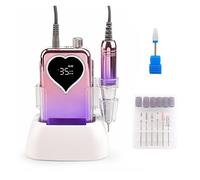 Electric Nail Drill Professional Professional Nail Drill Machine 35000 RPM Portable Electric Nail File Rechargeable Manicure Machine Set Kit for Nail