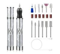 Electric Nail Drill Set Portable 4 Speeds Professional Manicure Pedicure Kit for Nail Salon Exfoliation Polishing Smooth Nails (White)