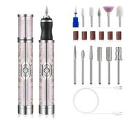 Electric Nail Drill Set Portable 4 Speeds Professional Manicure Pedicure Kit for Nail Salon Exfoliation Polishing Smooth Nails (Pink)