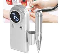 Electric Nail Drills Rechargeable, 45000 Rpm Nail Filer Machine with Lcd Display, 2 Rotations for Acrylic Nails Gel Nails Manicure,White