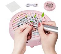 Electric Nail Dust Collector - USB Powered Portable Mini Vacuum with High Suction & Reusable Filter | Low Noise Manicure Extractor, Pedicure Polishing Fan, Removing Acrylic Gel Dust