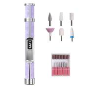Electric Nail File | 3 Speed Adjustment Thick Nails File | Rechargeable Foot Care Foot Cuticle Remover | Home Salon Travel for Women Men Beginner Cleaning Kit