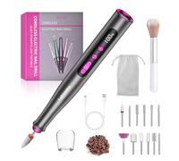 Electric Nail File 35000 RPM, Professional Nail Drill Machine Cordless, Rechargeable Nail E File 5 Speed Adjustable Efile for Acrylic Nails Gel, Manicure and Pedicure Set