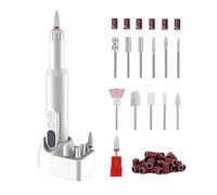 Electric Nail File, Low Vibration Nail File with Three Speeds - Portable and Flexible Manicure Accessories for Modelling, Trimming and Engraving