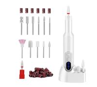 Electric Nail File | Low Vibration Three Speed Electric Nail File Kit,Portable Silent Manicure Tool For Shaping File Engraving Polishing