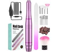 Electric Nail File, Nail Drill for Acrylic Nails Gel, Electric Nail Drill Professional 20000 RPM, 11 Drill Bits, Adjustable Speed Electric Manicure Pedicure Set for Nail Beginner Women Girl