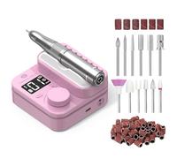 Electric Nail File, Rechargeable Nail Drill 35000RPM Super Quiet 12 Bits