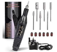 Electric Nail Files 20000RPM for Thick Toe Nails, Professional Compact Nail Drill Machine Set for Gel Nails with 6 Drill Bits, Nail Clippers Manicure and Pedicure Set