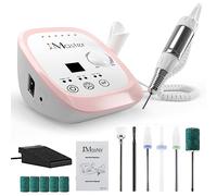 Electric Nail Files, JCMaster Professional Nail Drill with Foot Pedal, 35000RPM, Touch Control, Safe E File for Gel Acrylic Nail Thick Nail, Manicure Pedicure Set for Nail Care Nail Art, 6bits
