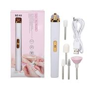 Electric Nail Files, Portable 2 Speeds Professional Battery Nail File USB Rechargeable Electric Cuticle Remover Kit Hand Foot Care Tool with 5 Drill Bits for Nail Beginner Tech Girl