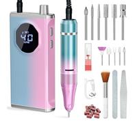 Electric Nail Files, Professional Nail Drill Machine, 40000RPM Adjustable Speed for Acrylic and Gel Nails, Nail Drill Rechargeable High Capacity for Salon and Home Use