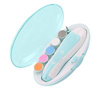 Electric Nail Grinder, 6 Heads Nail Grinding Cutter for Baby with Storage Box for Toenails (Pink)