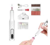 Electric Nail Kit - Rechargeable Nail Drill, Acrylic Gel Dip Powder Grooming Tool | Long Lasting, 3 Adjustable Speeds for Manicure, Polishing, Polishing