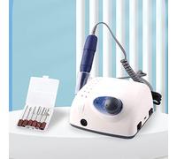 Electric Nail Manicure Machine Nail Drill Machine Professional 35000 RPM Nails Gel Nails Manicure Pedicure Polishing Machine 204+102L-2.35mm Nail File Bit with Foot Pedal for Home Salon (45000 RPM)