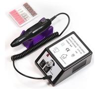 Electric Nail Sander Pedicure Manicure Tools Professional Drill Machine Low Noise Cutters File Kit(Black-02)