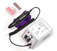 Electric Nail Sander Pedicure Manicure Tools Professional Drill Machine Low Noise Cutters File Kit(Grey-02)