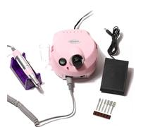 Electric Nail Sander Pedicure Manicure Tools Professional Drill Machine Low Noise Cutters File Kit(Pink-01)