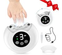 Electric Nail Trimmer: Cordless Fingernail Clipper for Home and Travel - 3-Speed Silent Automatic Nail File with Built-in Storage and LED Light, Gift for Elderly and Families