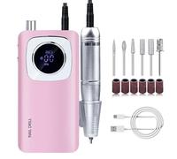 Electric Nails Drill Machine Set 45000RPM with Bits Low Noise Easy to Use Rechargeable File Machine Files Low Noise for Salon