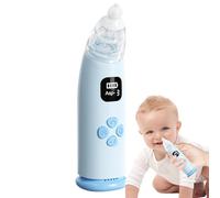 Electric Nasal Aspirator for Babies | Snot Sucker for Baby with 3 Suction Levels - Nasal Cleaner with Soothing Light and Music, 3 Tips, Rechargeable Mucus Removal Device for Home Travel