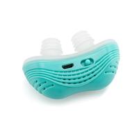 Electric Nasal Plug Anti Snoring Device, Sleep Aid to Reduce Snoring, Portable Home Sleep Breathing Aid (White/Blue/Green) (Green)
