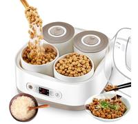 Electric Natto Fermenter (Adjustable Temperature), 2L Automatic Yogurt Machine + High Temperature Resistant Container & Smart Panel Control, for Home Bar Dessert Shop