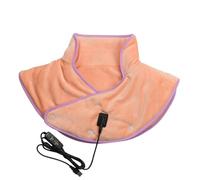 Electric Neck Heating Pad - Double Sided Gold Mink Velvet 5V/2A USB | 55°C Weighted Neck and Shoulder Heat Pad | Heated Necks Wrap with Three Speed Temperature Control for Relaxation, Necks Cramps