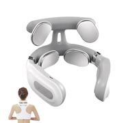 Electric Neck Massager with Heat - 2.0 Pro 4 Head Cervical Spine Massage for Shoulder Pain Relief, 16 Intensity Levels, Ergonomic Design Portable Nerve Massager for Home, Office & Travel