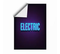 Electric Neon Modern Unframed Wall Art Print A4 (29.7×21cm), Wall Decor for Living Room, Bedroom, Office & Home, Art Gift