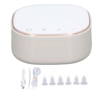 Electric Nipple Corrector Rechargeable 9 Level Adjustable Inverted Nipple Puller with 6 Covers for Women Wearable Under Clothing Silicone Plastic Electronic Component (White)